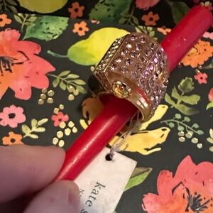 KATE SPADE tropical paradise purple multi ring sz7 awesome NWT
